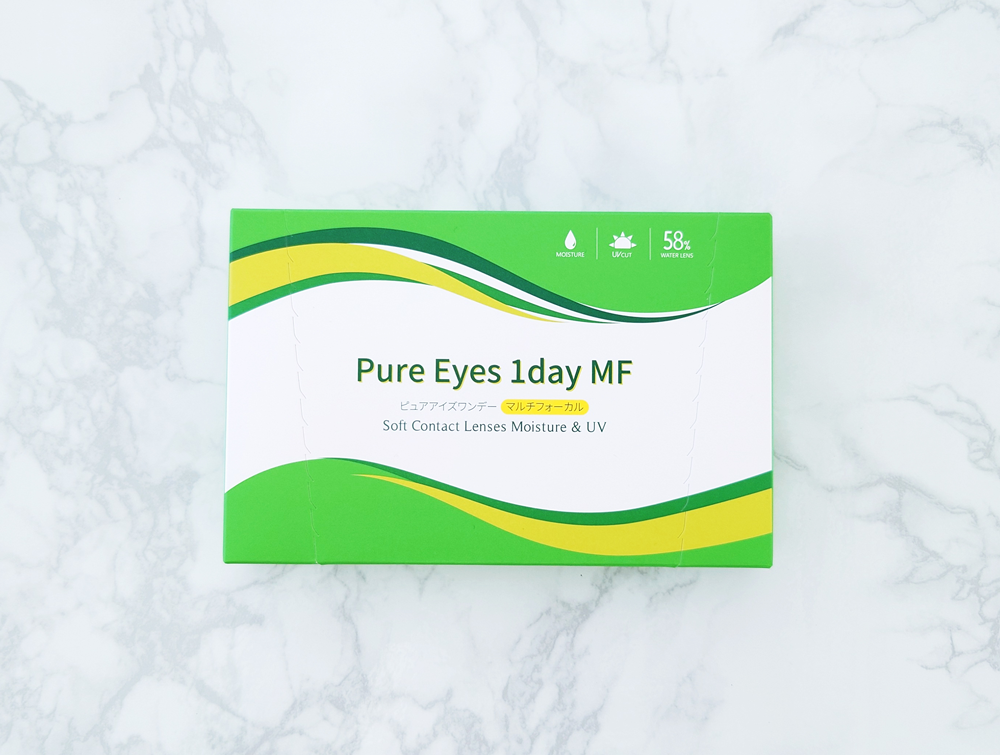 ピュアアイズワンデーマルチフォーカル（遠近両用コンタクトレンズ）パッケージ写真